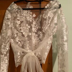 Elegant Sheer Floral Lace Top
